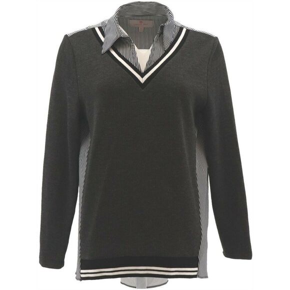 Laurie Felt Collared V-Neck Sweater - Picture 2 of 6